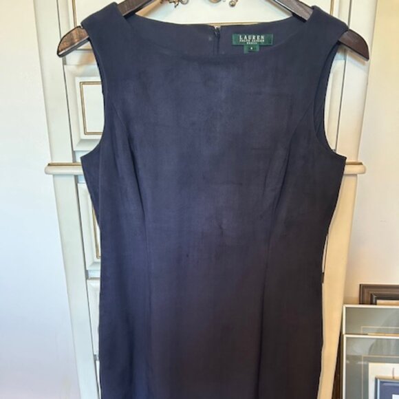 Blue suede Lauren Ralph Lauren dress in size 6 - Picture 1 of 4